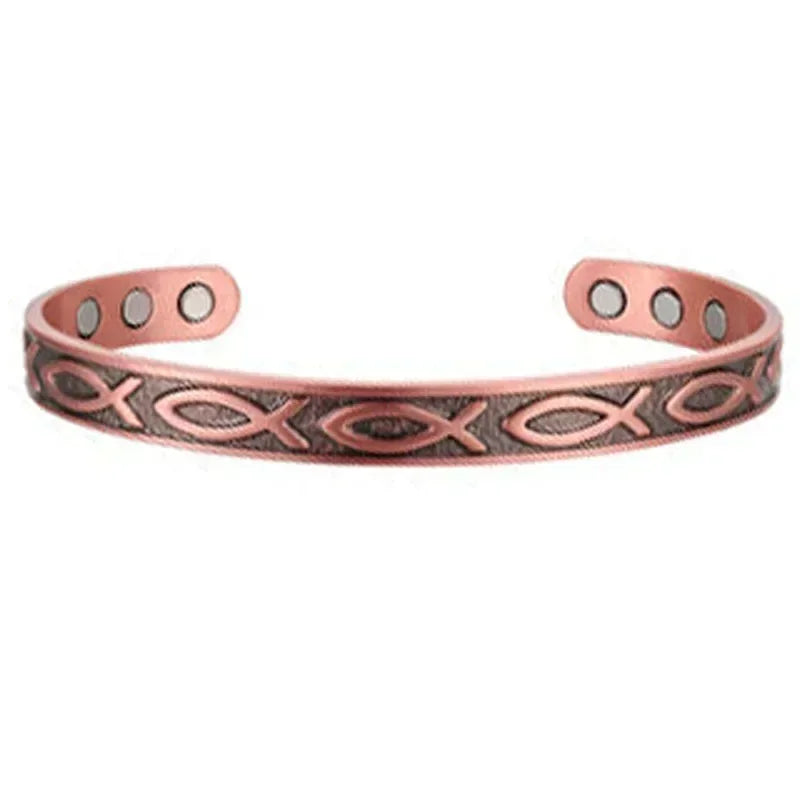 🧲 Pure Copper Magnetic Therapy Bracelet – Adjustable Unisex Cuff - All you need