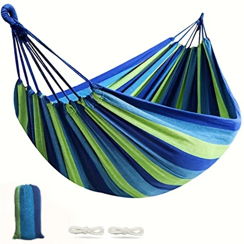 Single-Person Thick Canvas Hammock – Durable, Foldable, and Portable for Outdoor Use - All you need