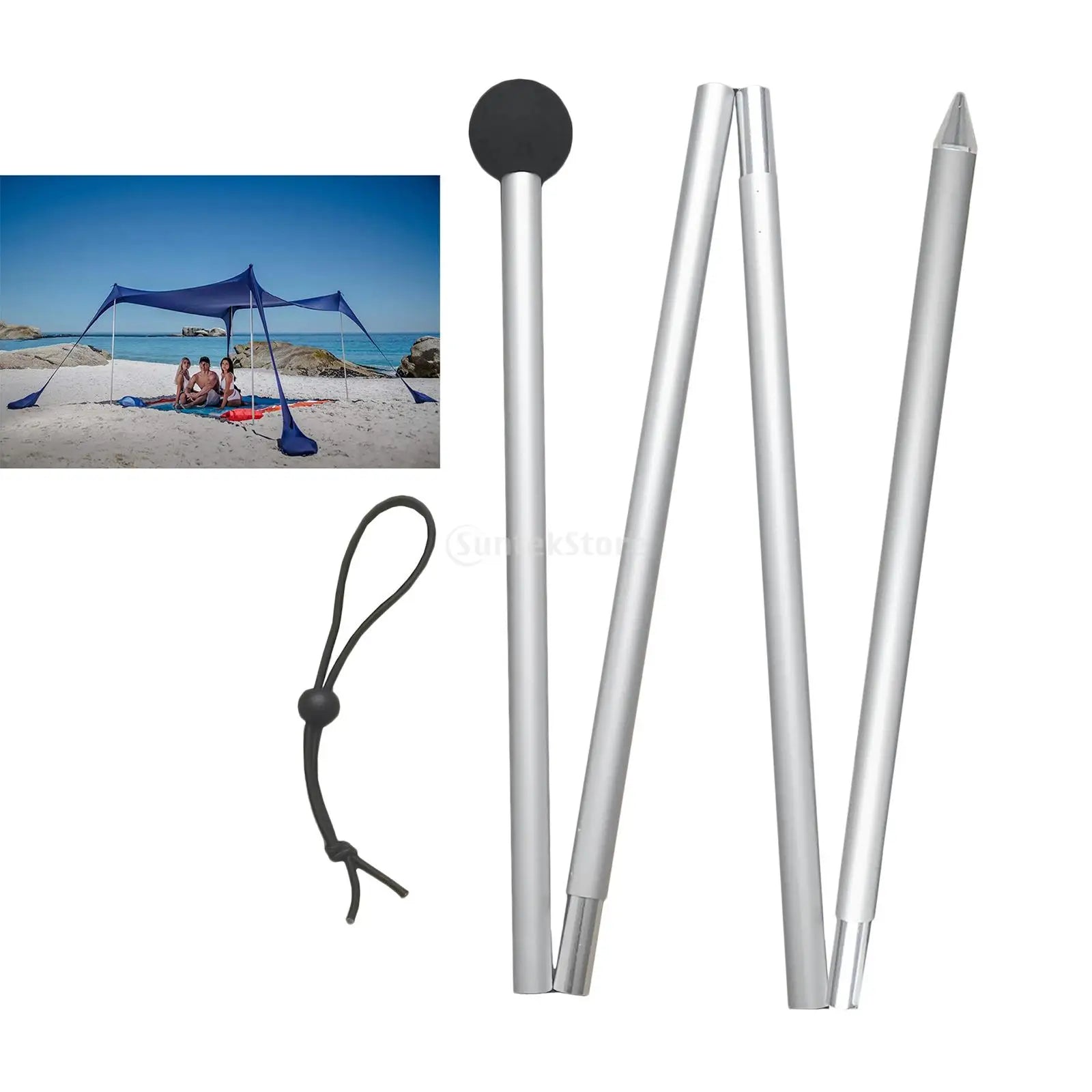Telescopic Aluminum Tent Poles – Adjustable Folding Rods for Tarp, Canopy, and Shelter Setup - All you need