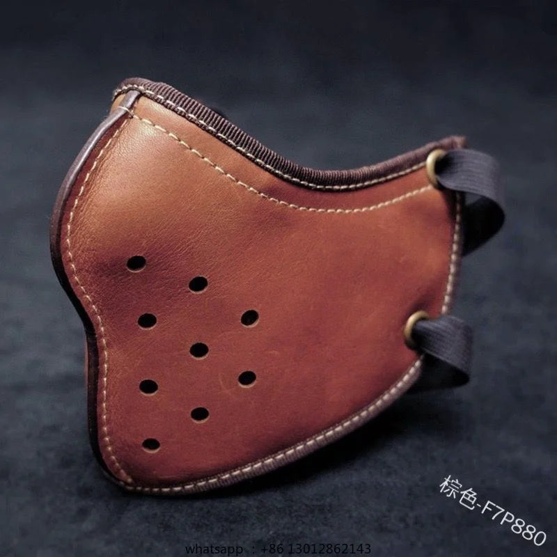 🛡️ Men's Punk PU Leather Motorcycle Mask – Windproof & Dustproof Design - All you need