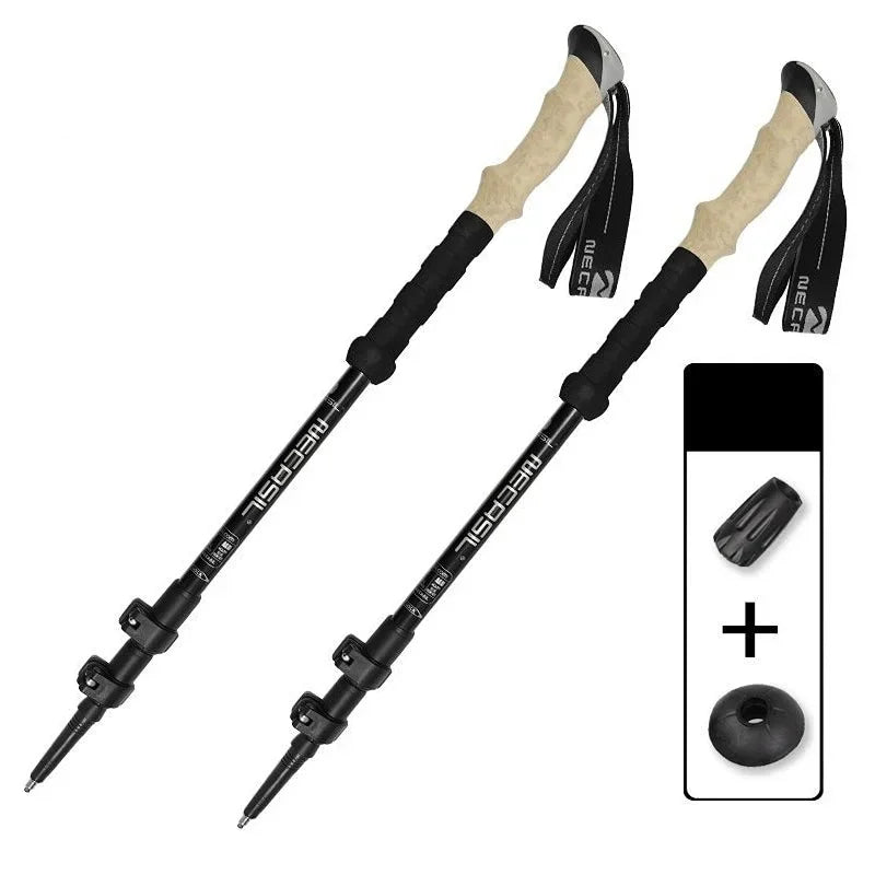 2PCS Telescopic Trekking Poles – Ultralight Adjustable Walking Sticks with Quick Lock and EVA Grip - All you need