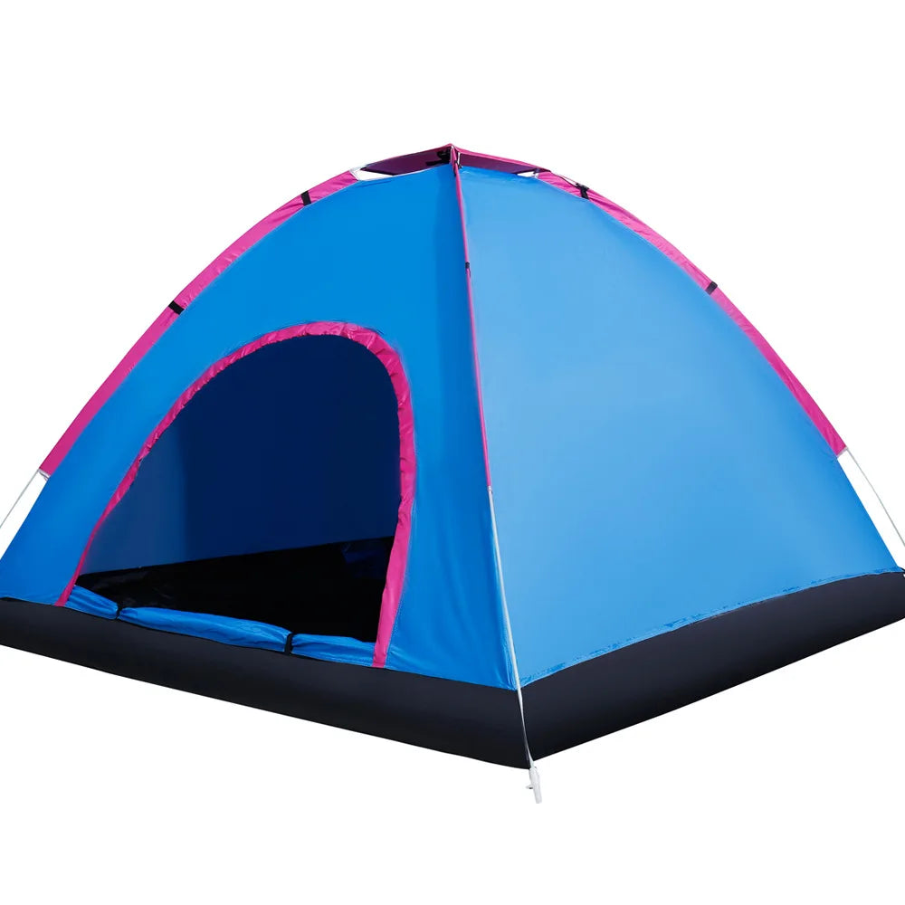 Outdoor Automatic Pop-Up Tent – 2 to 4 Person Lightweight Shelter with Silver Coated UV Protection - All you need