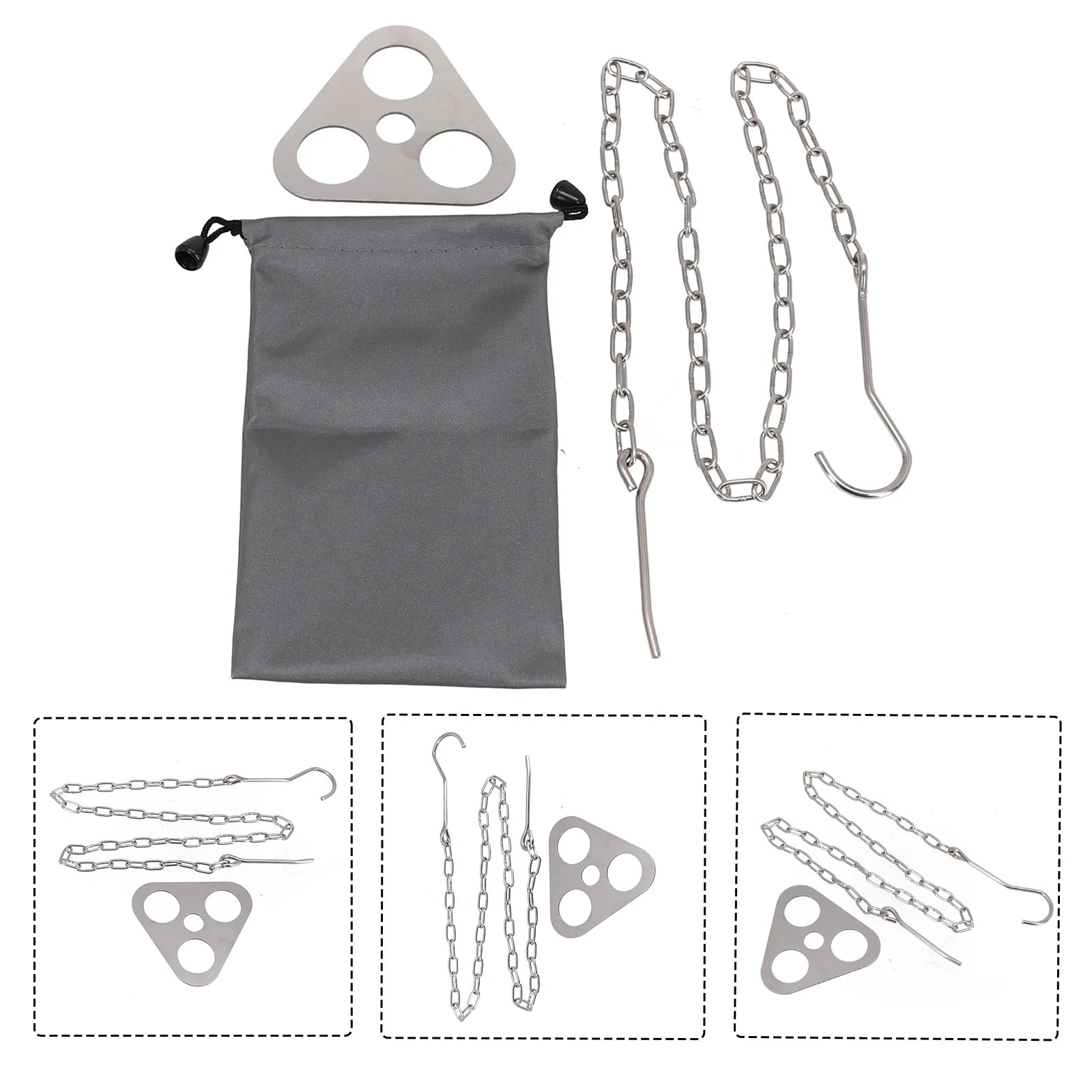 Adjustable Stainless Steel Hanging Tripod – For Campfire Cooking, Picnic Use & Outdoor Gear Suspension - All you need