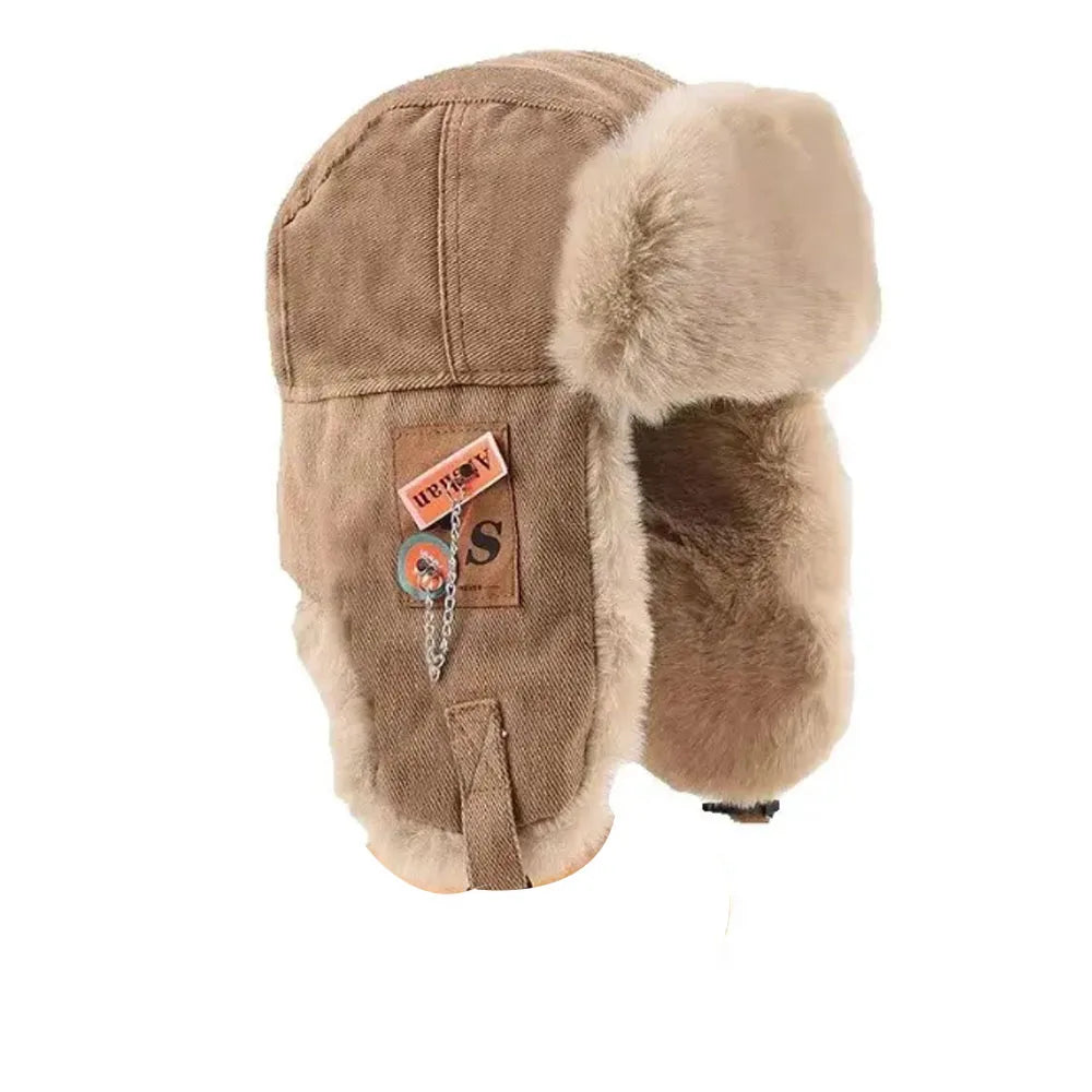 Thick Winter Ushanka Bomber Hat – Unisex Fur Earflap Cap for Cold Weather & Snow Sports - All you need