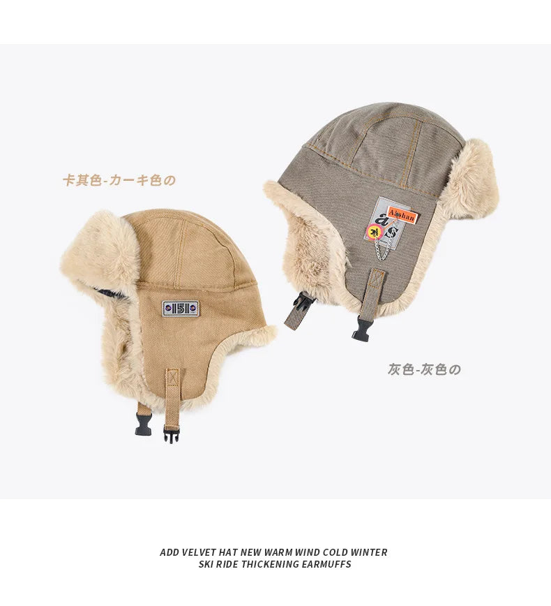 Thick Winter Ushanka Bomber Hat – Unisex Fur Earflap Cap for Cold Weather & Snow Sports - All you need