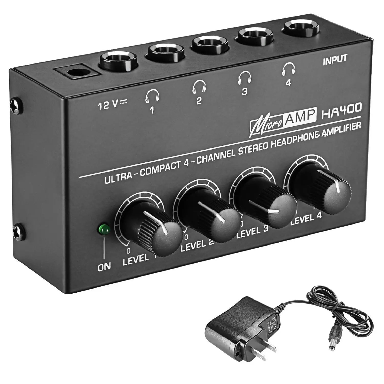 HA400 Mini Stereo Headphone Amplifier – 4-Channel Ultra-Compact Audio Splitter with Volume Control - All you need