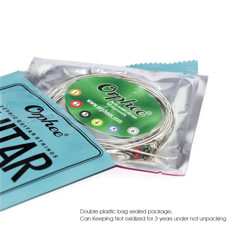 Orphee RX Series Electric Guitar Strings – Hexagonal Carbon Steel Core, Nickel Alloy Wrap | 10 Sets for Practice Use - All you need
