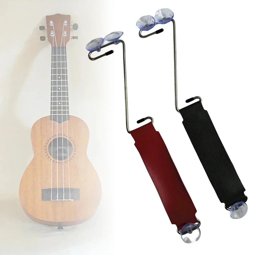 Foldable Z-Shaped Guitar Support Stand – Stainless Steel with Suction Stability and Leather Strap | Adjustable for Classical & Right-Handed Use - All you need