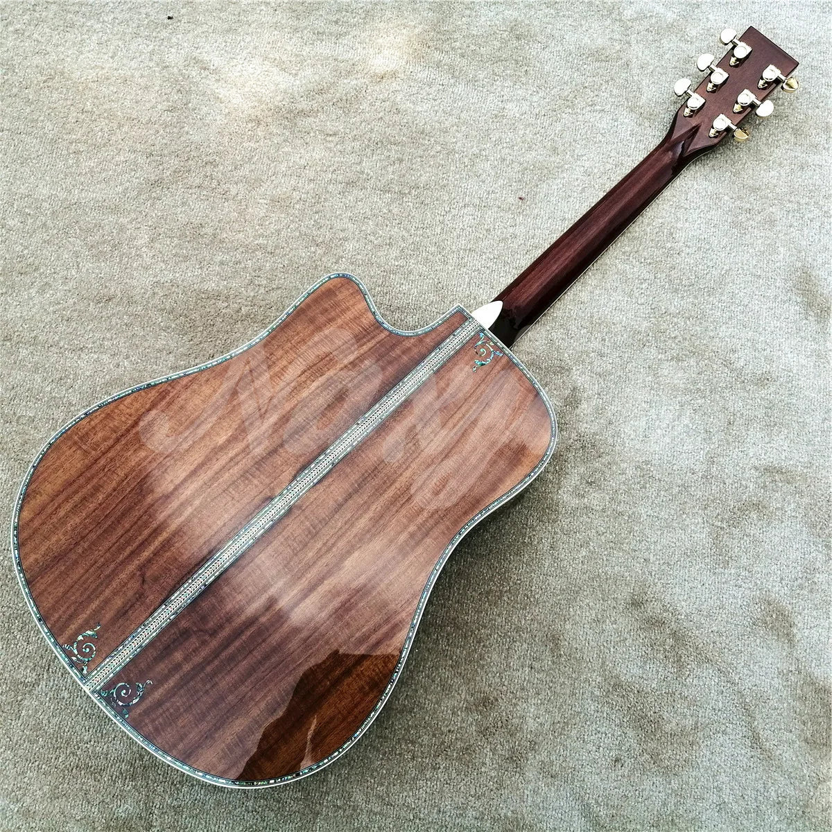 Custom 41-Inch All-Koa Acoustic Guitar – Ebony Fingerboard, Abalone Tree of Life Inlay - All you need