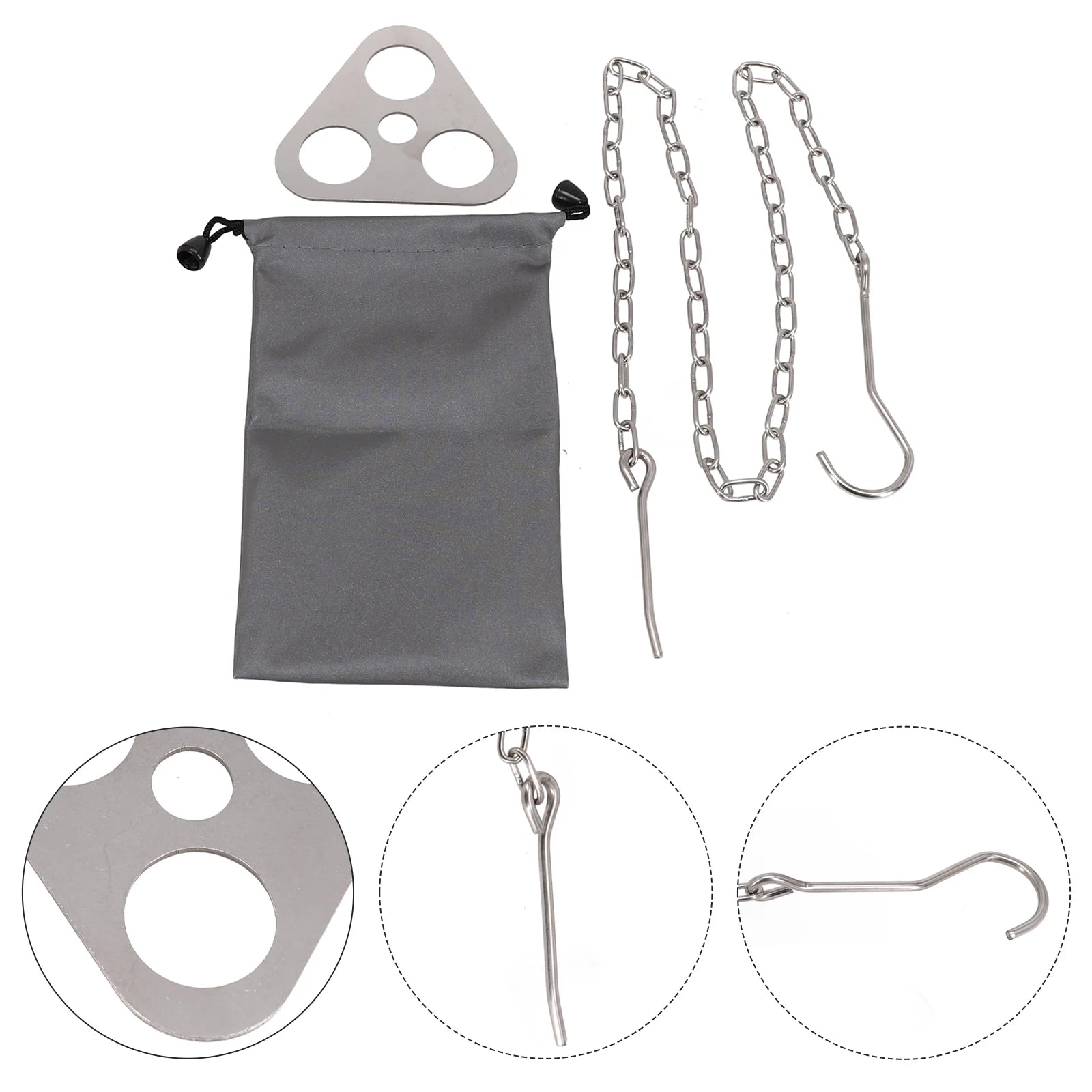 Adjustable Stainless Steel Hanging Tripod – For Campfire Cooking, Picnic Use & Outdoor Gear Suspension - All you need