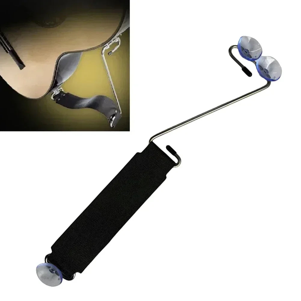 Foldable Z-Shaped Guitar Support Stand – Stainless Steel with Suction Stability and Leather Strap | Adjustable for Classical & Right-Handed Use - All you need