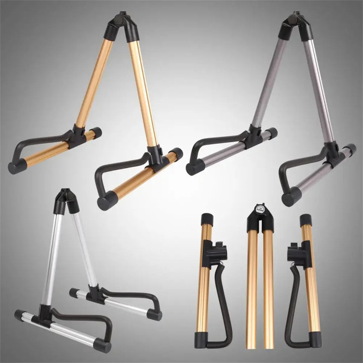 Universal Foldable A-Frame Guitar Stand – Aluminum Alloy Bracket for Guitars, Basses & Ukuleles - All you need
