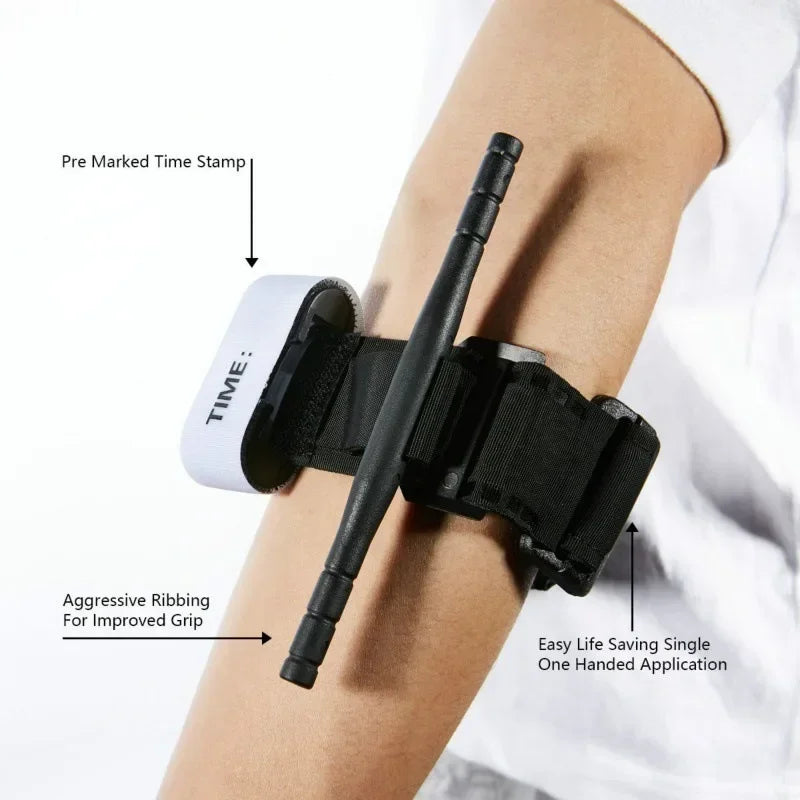 Tactical Emergency Tourniquet – One-Hand Operation, Medical-Grade First Aid Strap for Outdoor Survival and Combat Situations - All you need