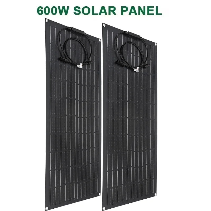 Flexible 300W Solar Charging Panel Kit with 60A Controller – For Outdoor Energy Applications - All you need