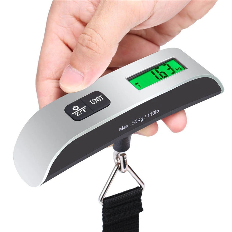 Compact Digital Luggage Scale with LCD Display – Max Capacity 50kg/110lb - All you need