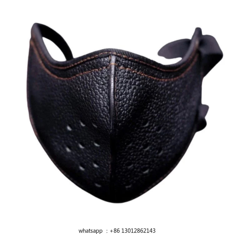 🛡️ Men's Punk PU Leather Motorcycle Mask – Windproof & Dustproof Design - All you need