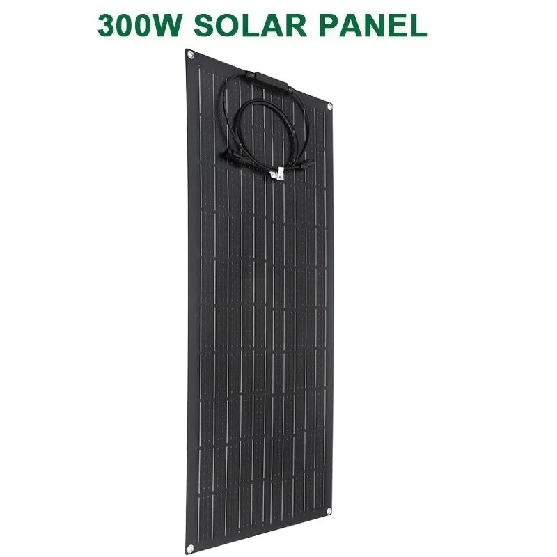 Flexible 300W Solar Charging Panel Kit with 60A Controller – For Outdoor Energy Applications - All you need