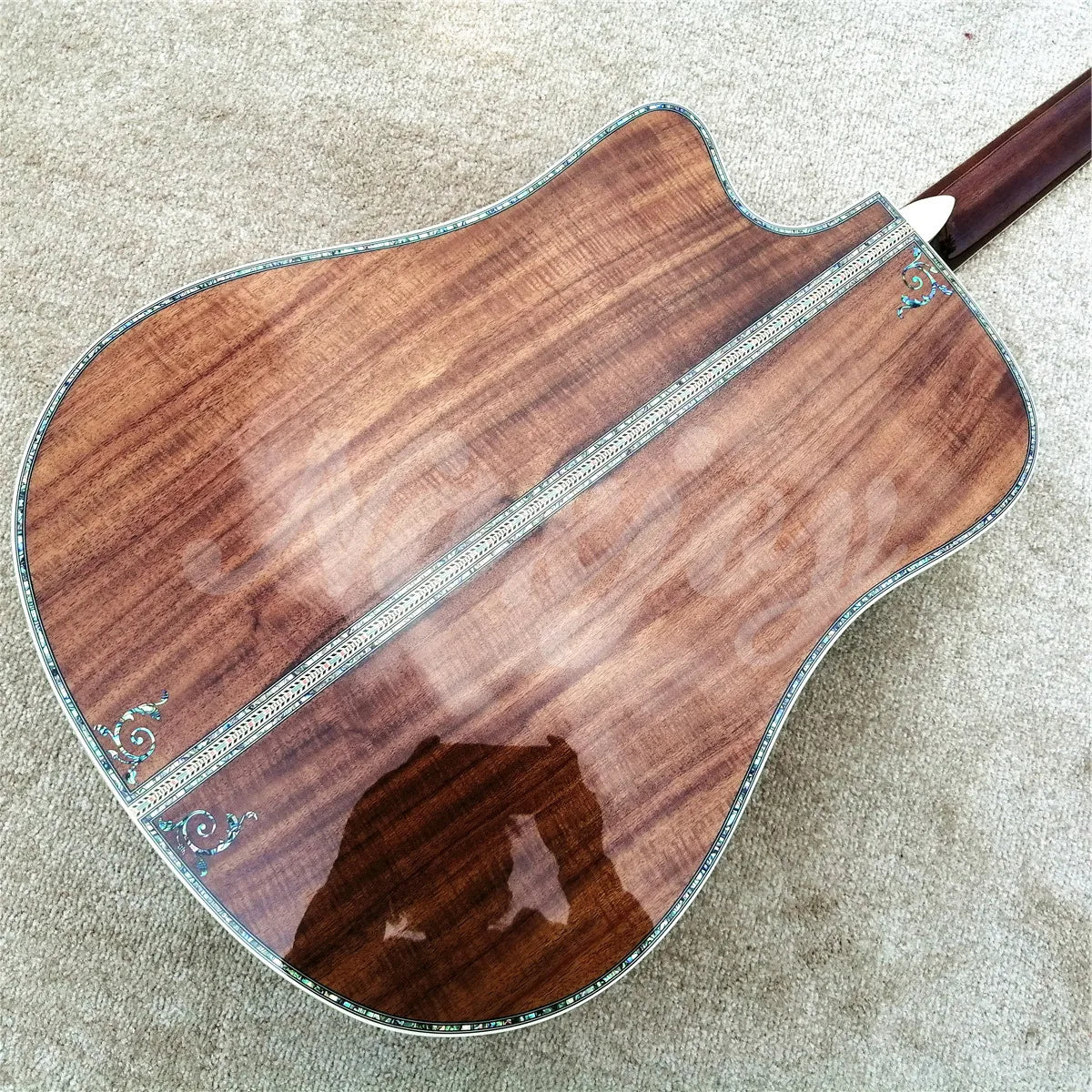 Custom 41-Inch All-Koa Acoustic Guitar – Ebony Fingerboard, Abalone Tree of Life Inlay - All you need