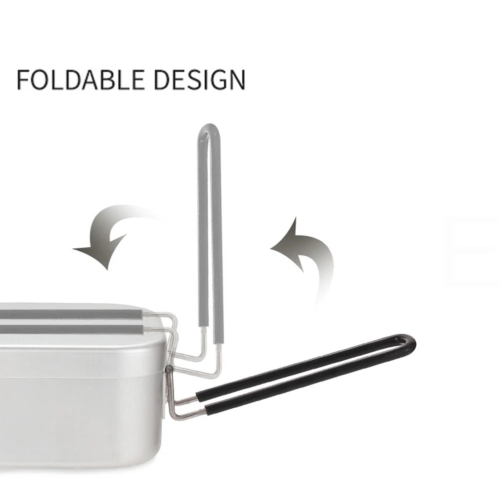 TWTOPSE Compact Camping Mess Tin Set – Multifunctional Aluminum Cookware with Folding Stove, - All you need