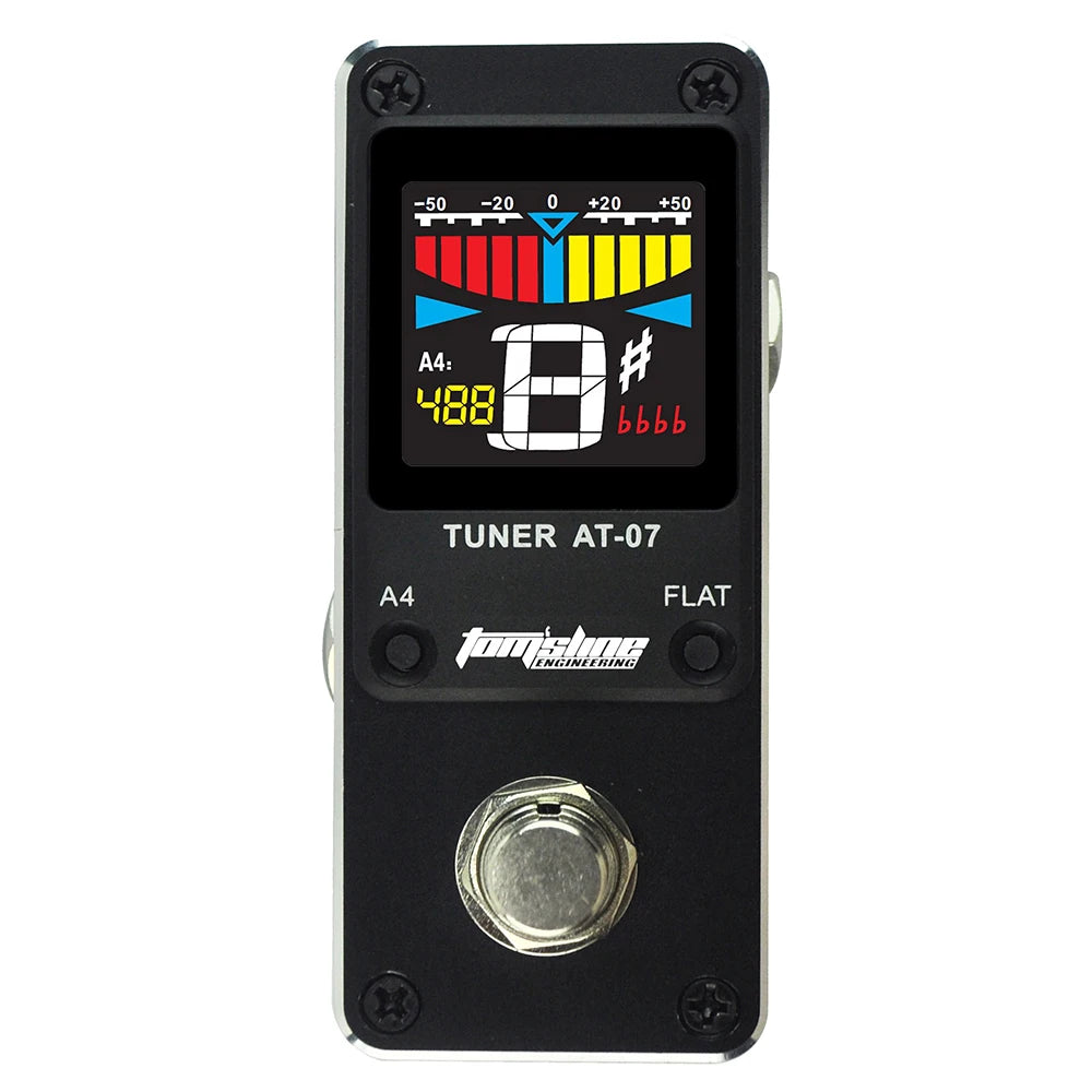 AROMA AT-07 Mini Chromatic Guitar Tuner Pedal – HD Display, True Bypass, Durable Metal Housing - All you need