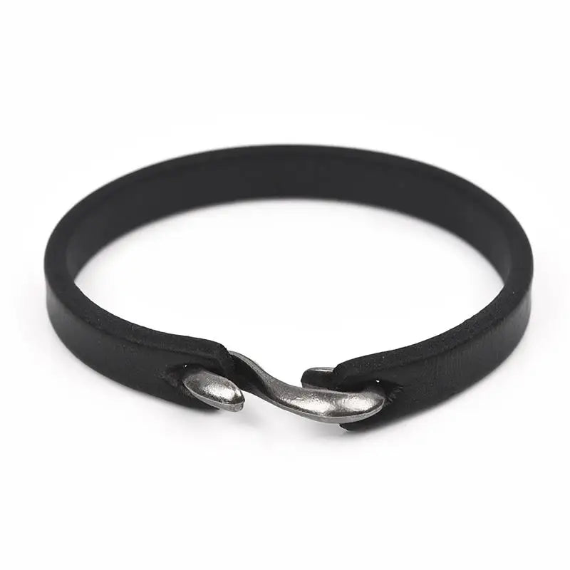 Genuine Leather Wrap Cord Cuff Bracelet – Unisex Vintage Wristband with Stainless Steel Clasp - All you need