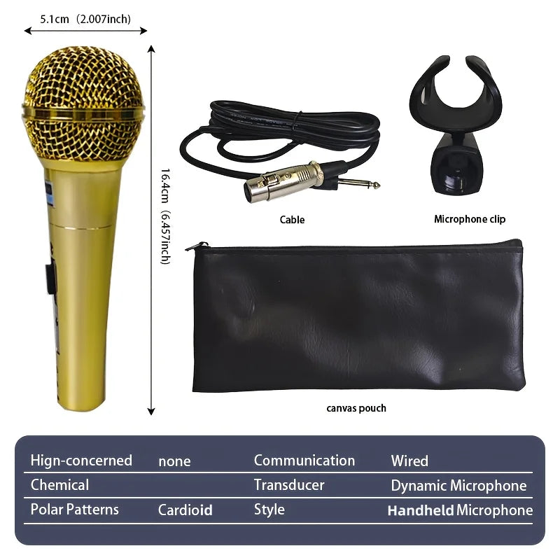 🎤 Golden 58A Dynamic Microphone – Wired Handheld Mic with Switch for Karaoke, Speech & Performance - All you need