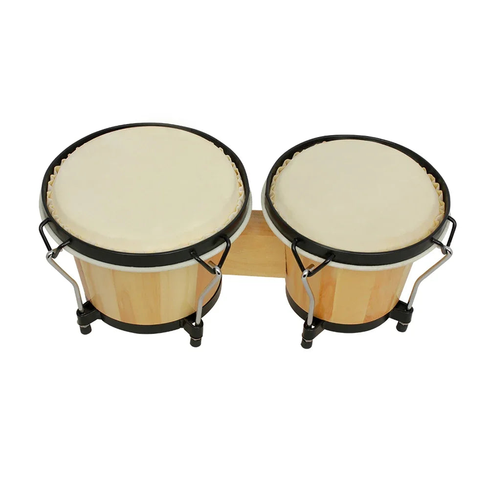 SLADE Solid Wood Double Bongo Drum – Goatskin Heads, Portable Percussion Instrument for Jazz & Afro-Cuban Rhythms - All you need