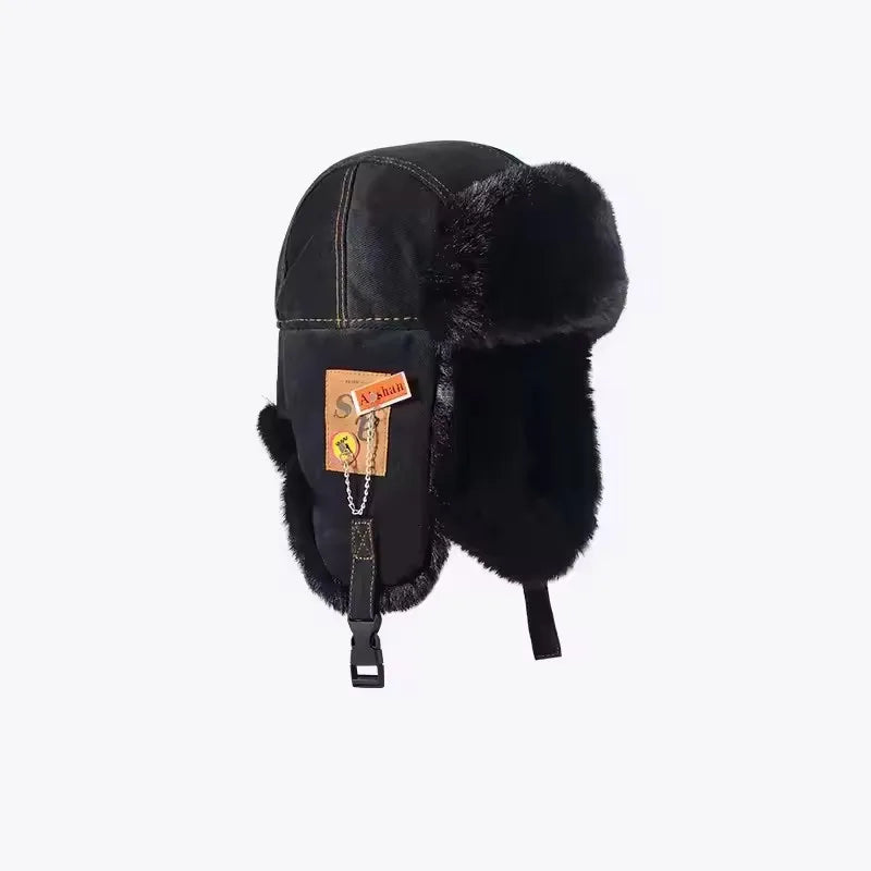 Thick Winter Ushanka Bomber Hat – Unisex Fur Earflap Cap for Cold Weather & Snow Sports - All you need