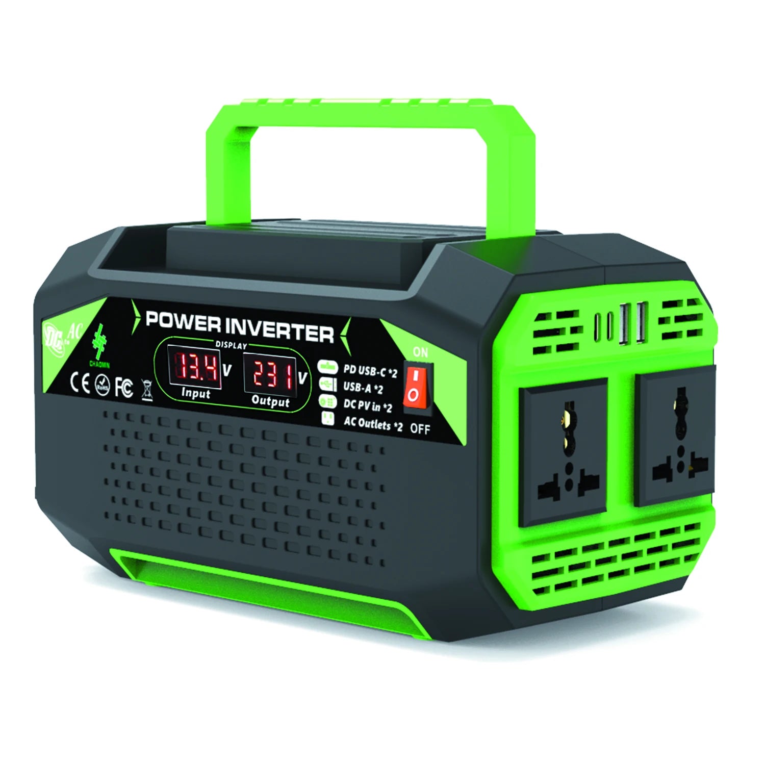 🔌 500W Power Inverter – DC 12V to AC 110V/220V Converter with USB & Type-C Output - All you need