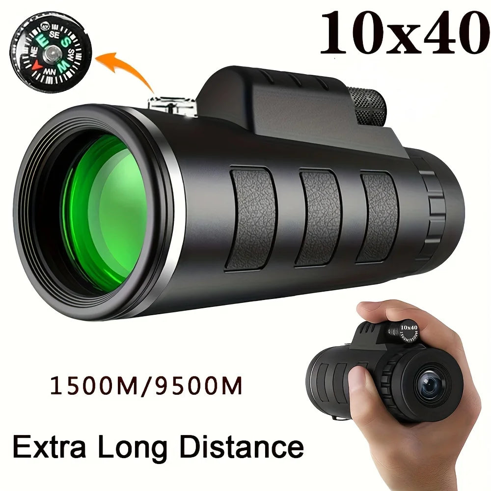 10x42 HD Compact Monocular Telescope – BAK4 Prism, IPX4 Waterproof, Wide Field of View - All you need