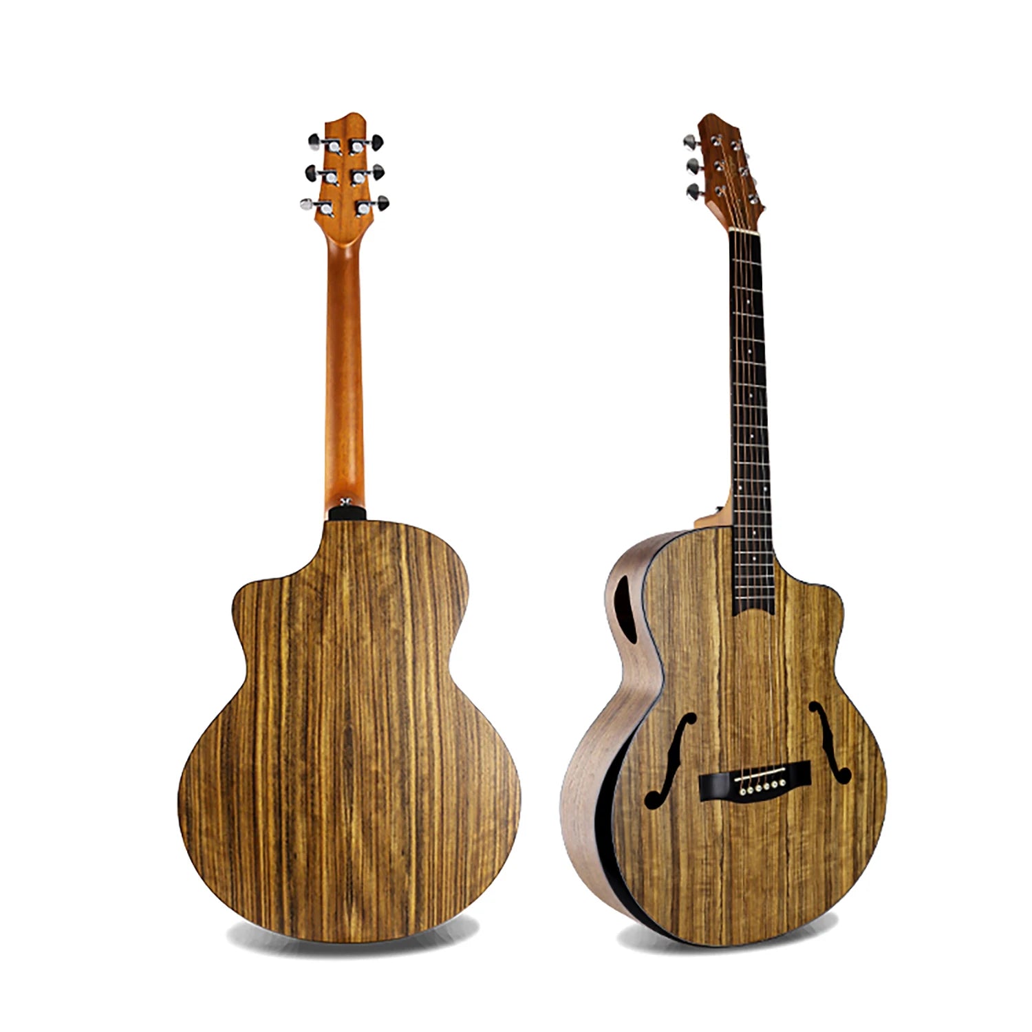 Full Handcrafted Acoustic Guitar – Folk/Jazz Style, 41" Scale, 6 Nylon Strings, Basswood Construction - All you need