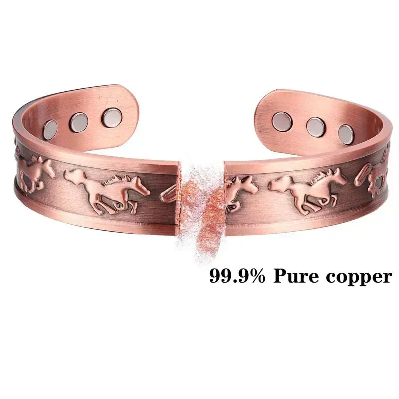 🧲 Pure Copper Magnetic Therapy Bracelet – Adjustable Unisex Cuff - All you need