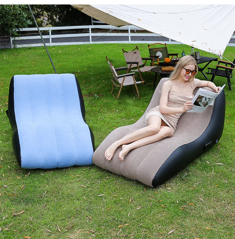 AZULBLANCO Inflatable Deck Chair – Air Lounger Sofa for Indoor & Outdoor Use - All you need