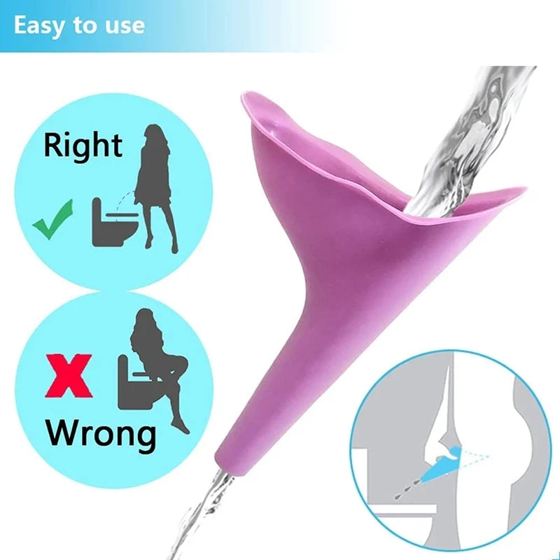 Portable Female Urination Device – Soft Silicone, Stand-to-Pee Funnel for Outdoor Travel & Camping - All you need