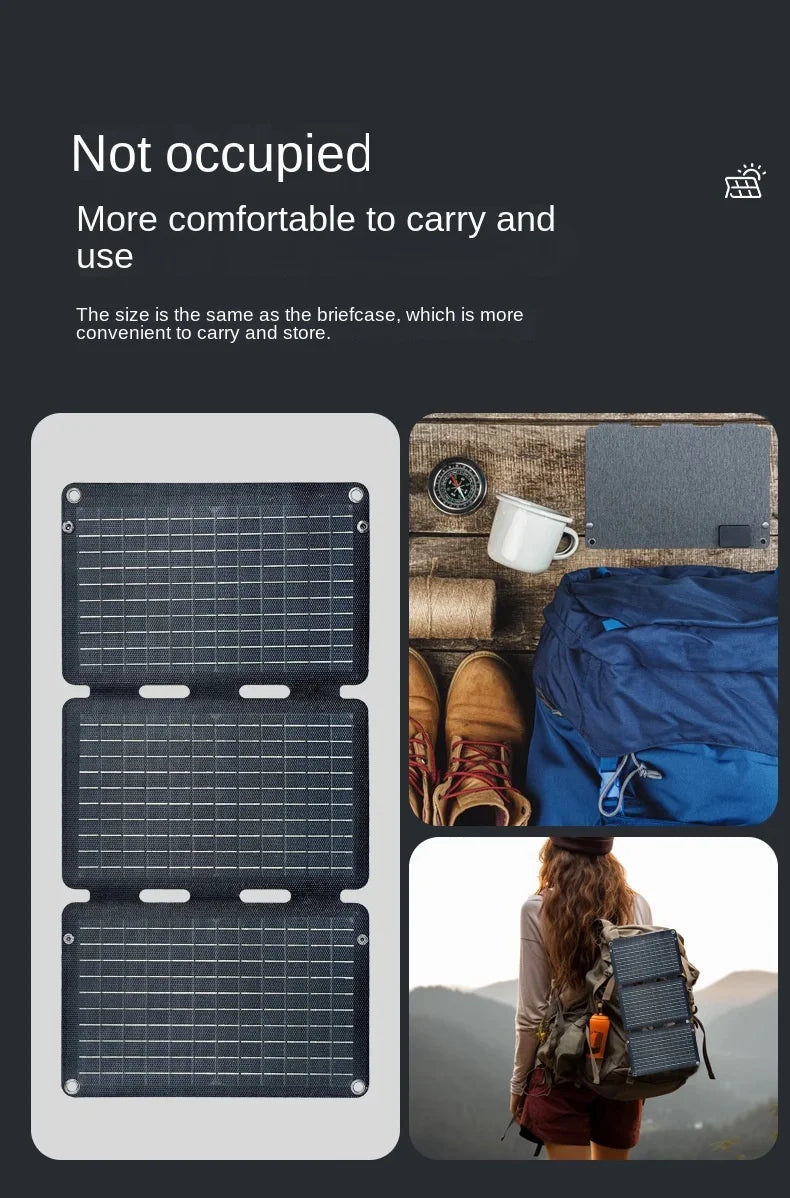 🔋 900W Foldable Solar Panel Charger with USB & Type-C – Lightweight Power Source for Outdoor Devices - All you need