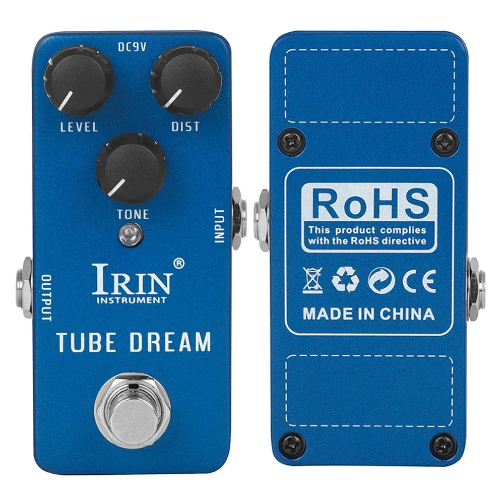 IRIN RS-04 Tube Dream Guitar Distortion Pedal – Compact Analog Effect Unit – True Bypass – Metal Chassis - All you need
