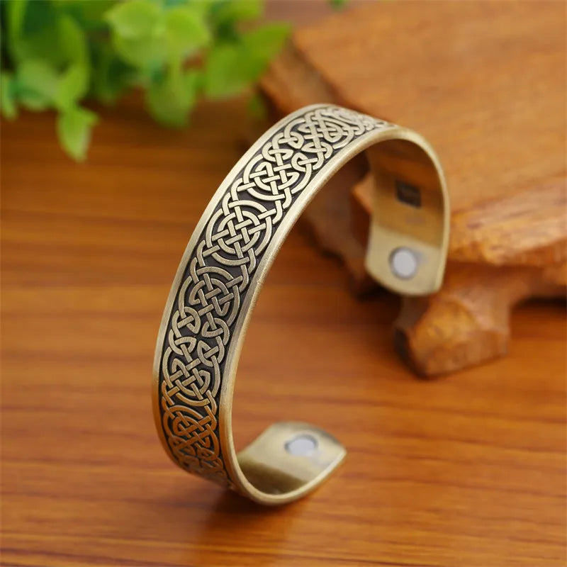 Dreamtimes Pure Copper Magnetic Bracelet — Celtic Knot, Adjustable Cuff - All you need