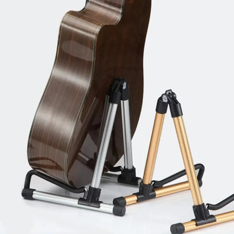 Universal Foldable A-Frame Guitar Stand – Aluminum Alloy Bracket for Guitars, Basses & Ukuleles - All you need