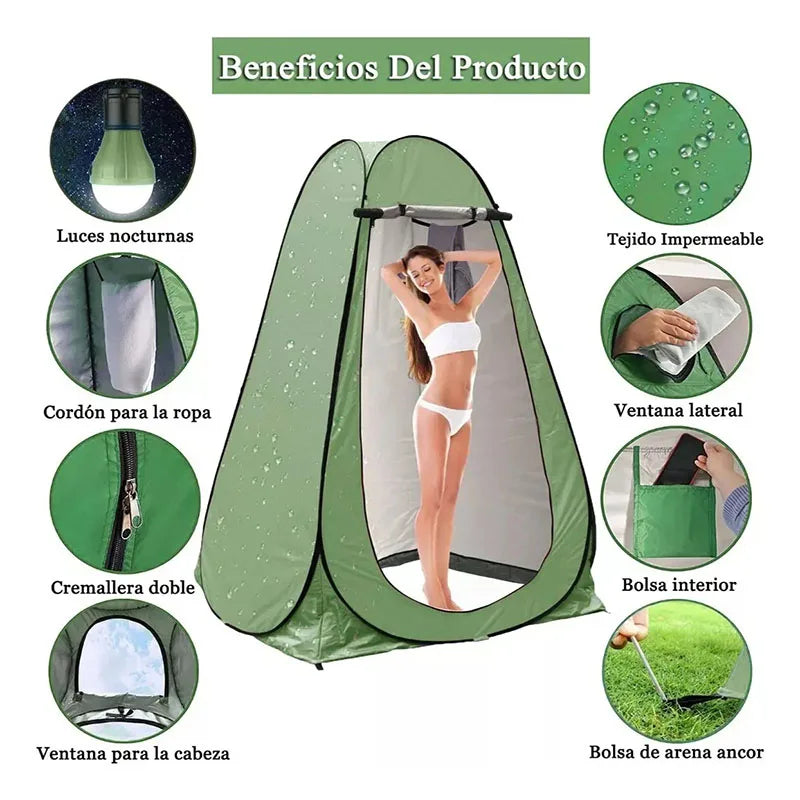 ortable Privacy Pop-Up Tent with LED Lighting - All you need