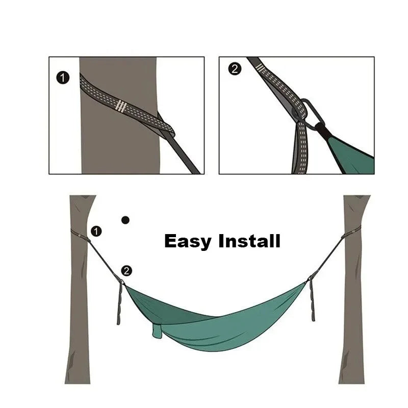 Single-Person Parachute Nylon Hammock – Lightweight, Durable & Portable - All you need
