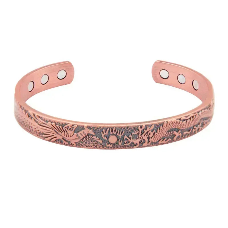 🧲 Pure Copper Magnetic Therapy Bracelet – Adjustable Unisex Cuff - All you need