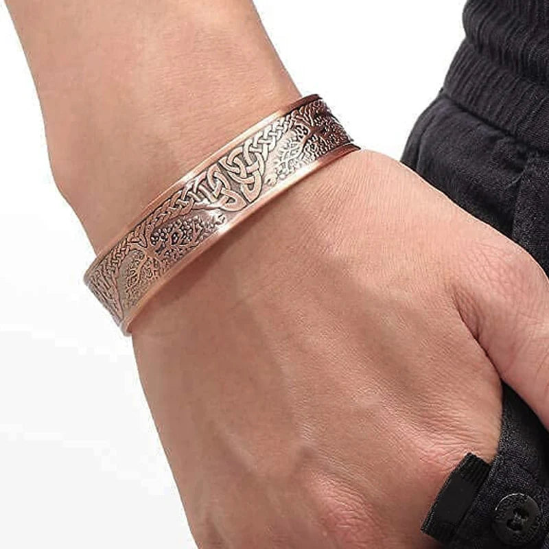 🧲 Pure Copper Magnetic Therapy Bracelet – Adjustable Unisex Cuff - All you need