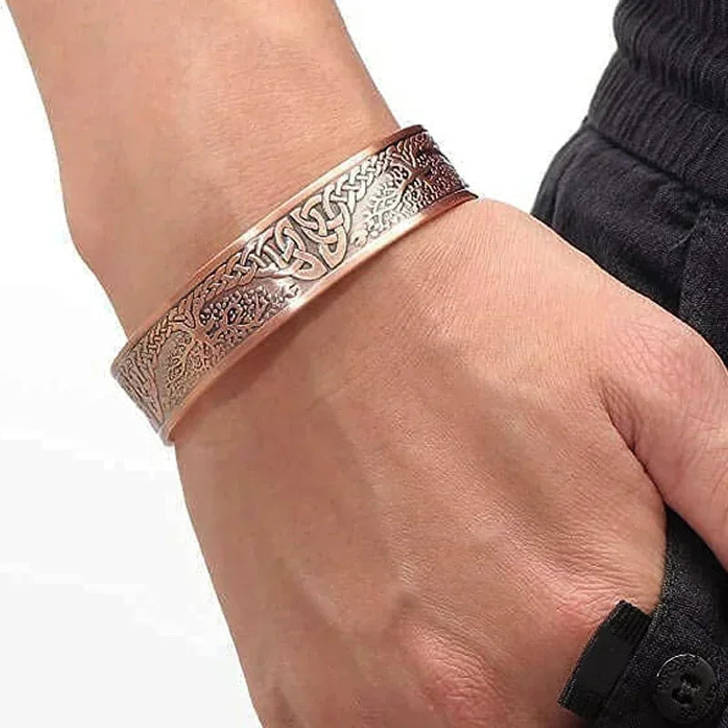 🧲 Pure Copper Magnetic Therapy Bracelet – Adjustable Unisex Cuff - All you need