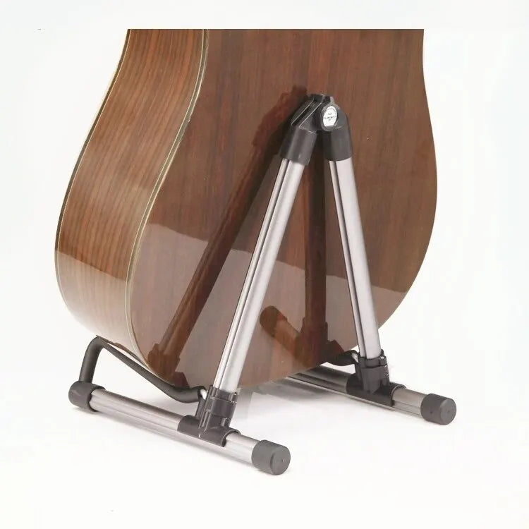 Universal Foldable A-Frame Guitar Stand – Aluminum Alloy Bracket for Guitars, Basses & Ukuleles - All you need