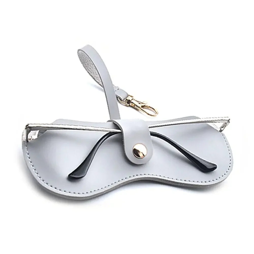 PU Leather Eyewear Storage Pouch with Neck Strap – Geometric Pattern, Foldable & Durable - All you need