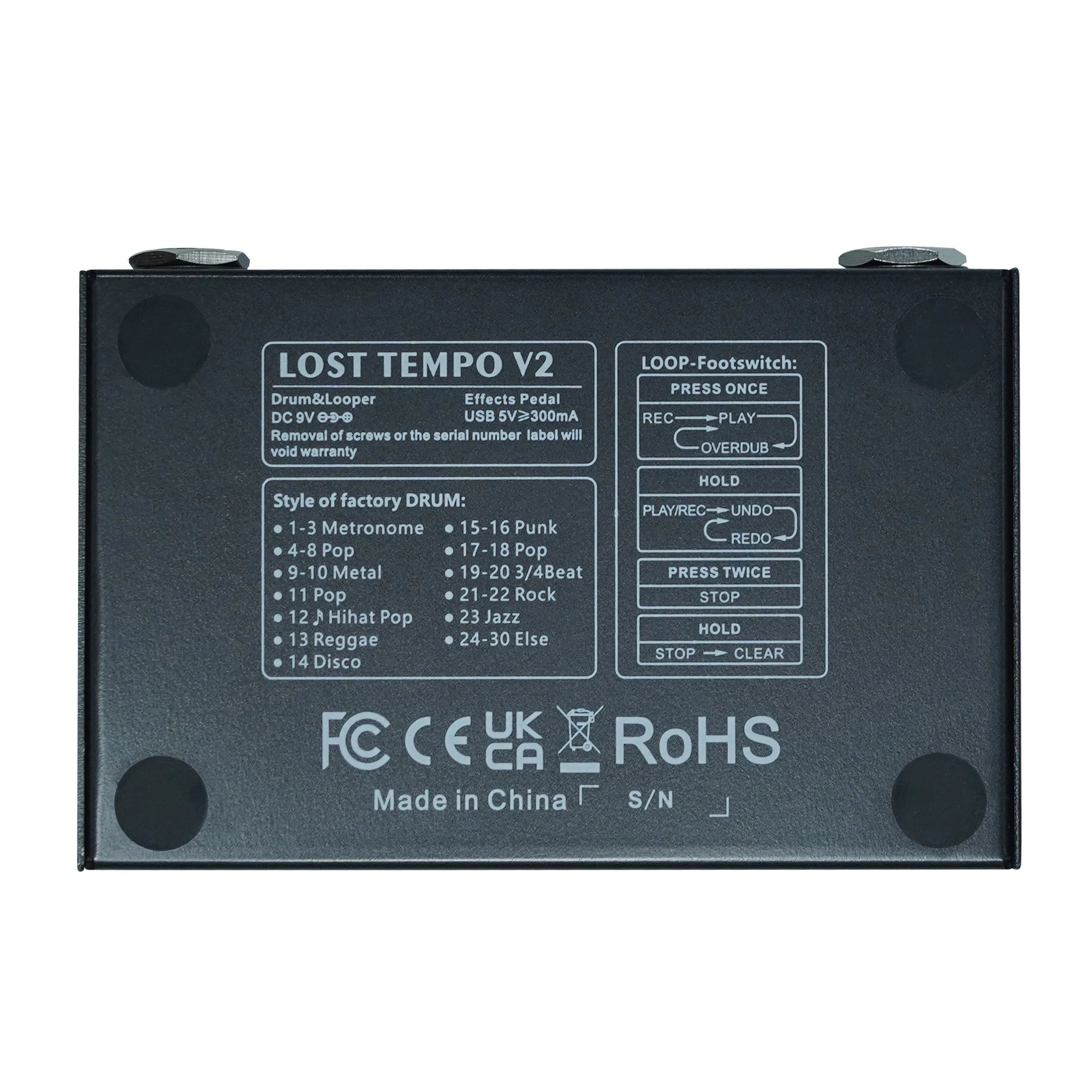 M-VAVE LOST TEMPO Multi-Function Guitar Effect Pedal – Integrated Looper, Drum Machine & High-Precision Tuner in Compact Zinc Alloy Housing - All you need