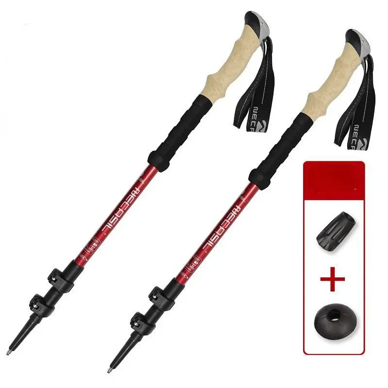 2PCS Telescopic Trekking Poles – Ultralight Adjustable Walking Sticks with Quick Lock and EVA Grip - All you need