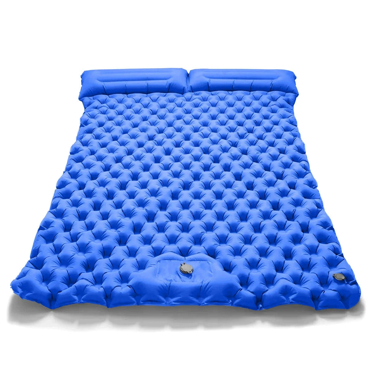 Extra-wide inflatable mattress with built-in foot pump – made from high-quality material for ultimate comfort outdoors! 😃 - All you need